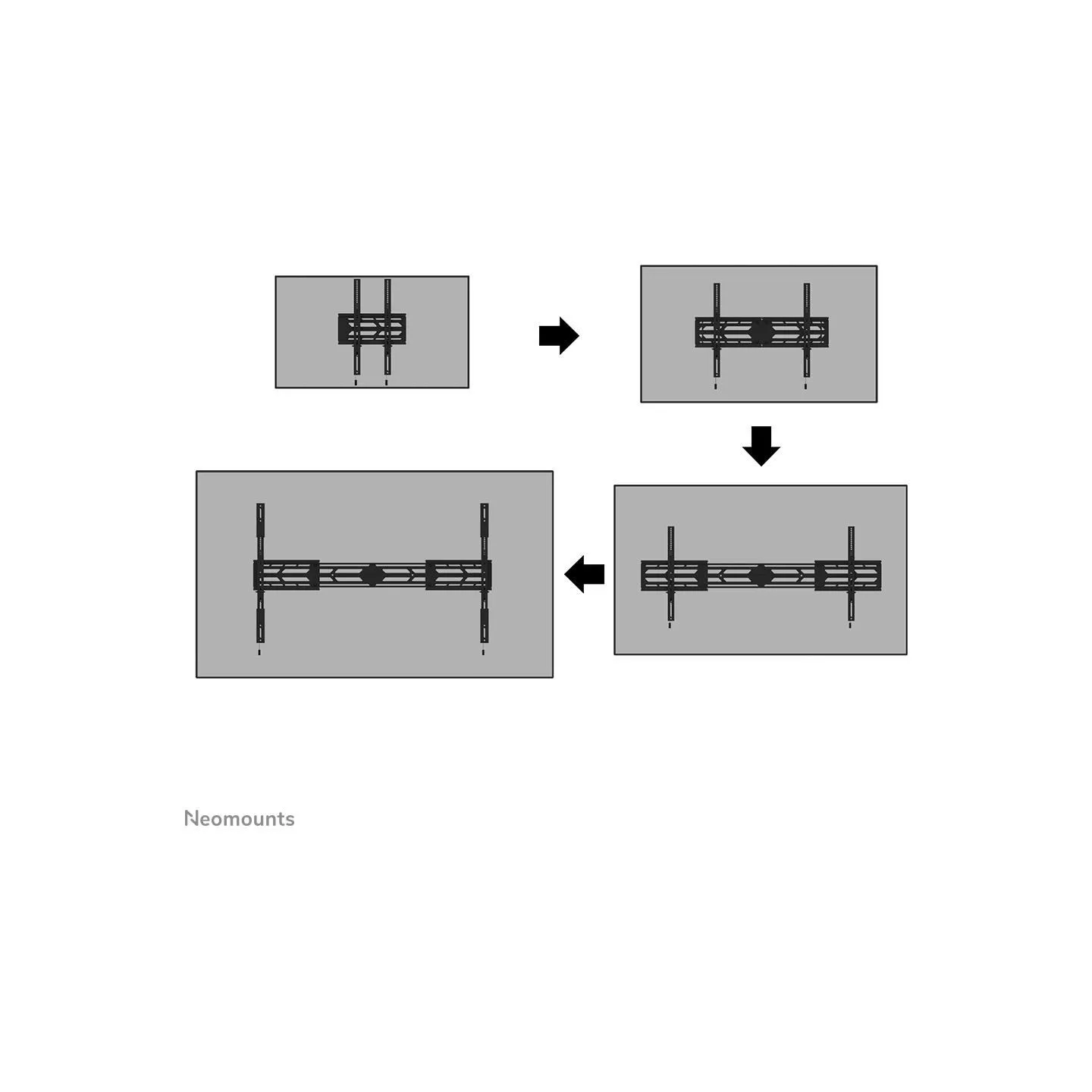 Neomounts SELECT SCREEN WALL MOUNT (FIXED, VESA 1500X900)