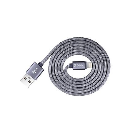 Devia Fashion Series Cable for Lightning (MFi, 2.4A 1.2M) grey
