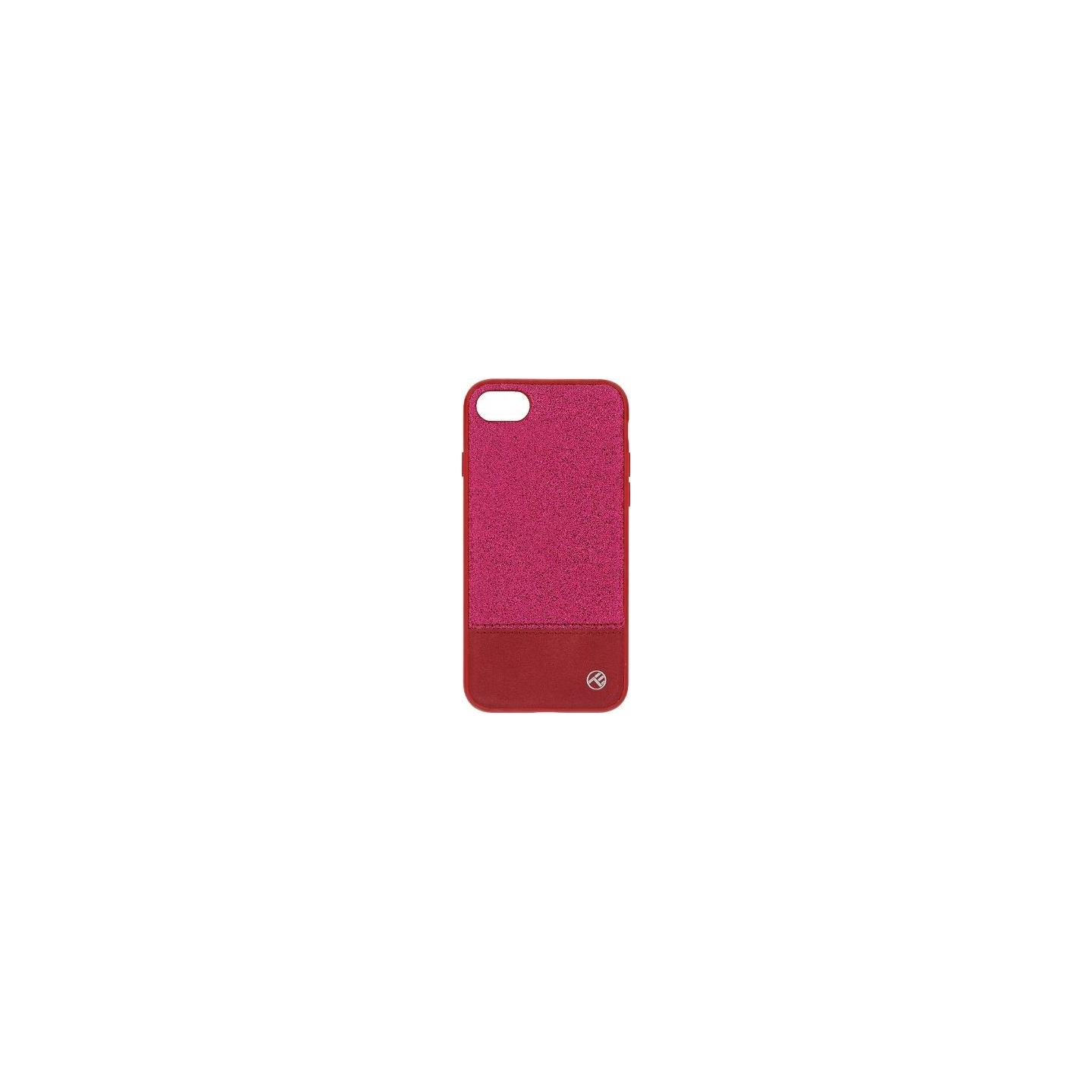 Tellur Cover Synthetic Leather Glitter II for iPhone 8 pink