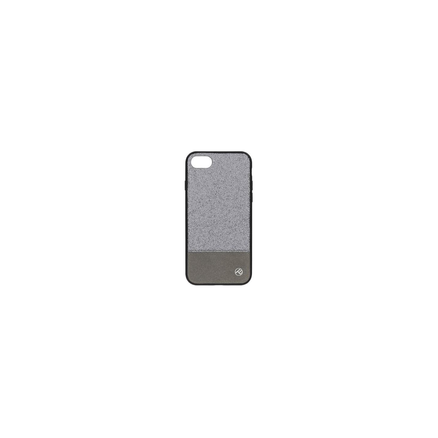 Tellur Cover Synthetic Leather Glitter II for iPhone 8 silver