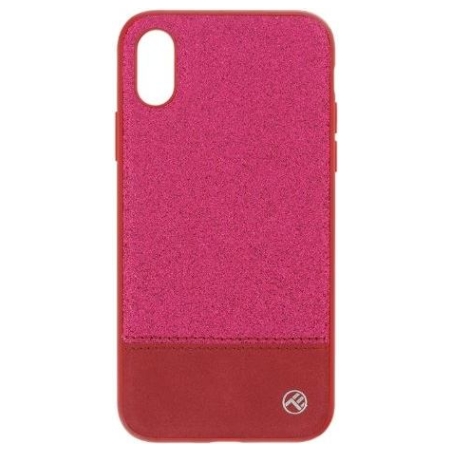 Tellur Cover Synthetic Leather Glitter II for iPhone X/XS pink
