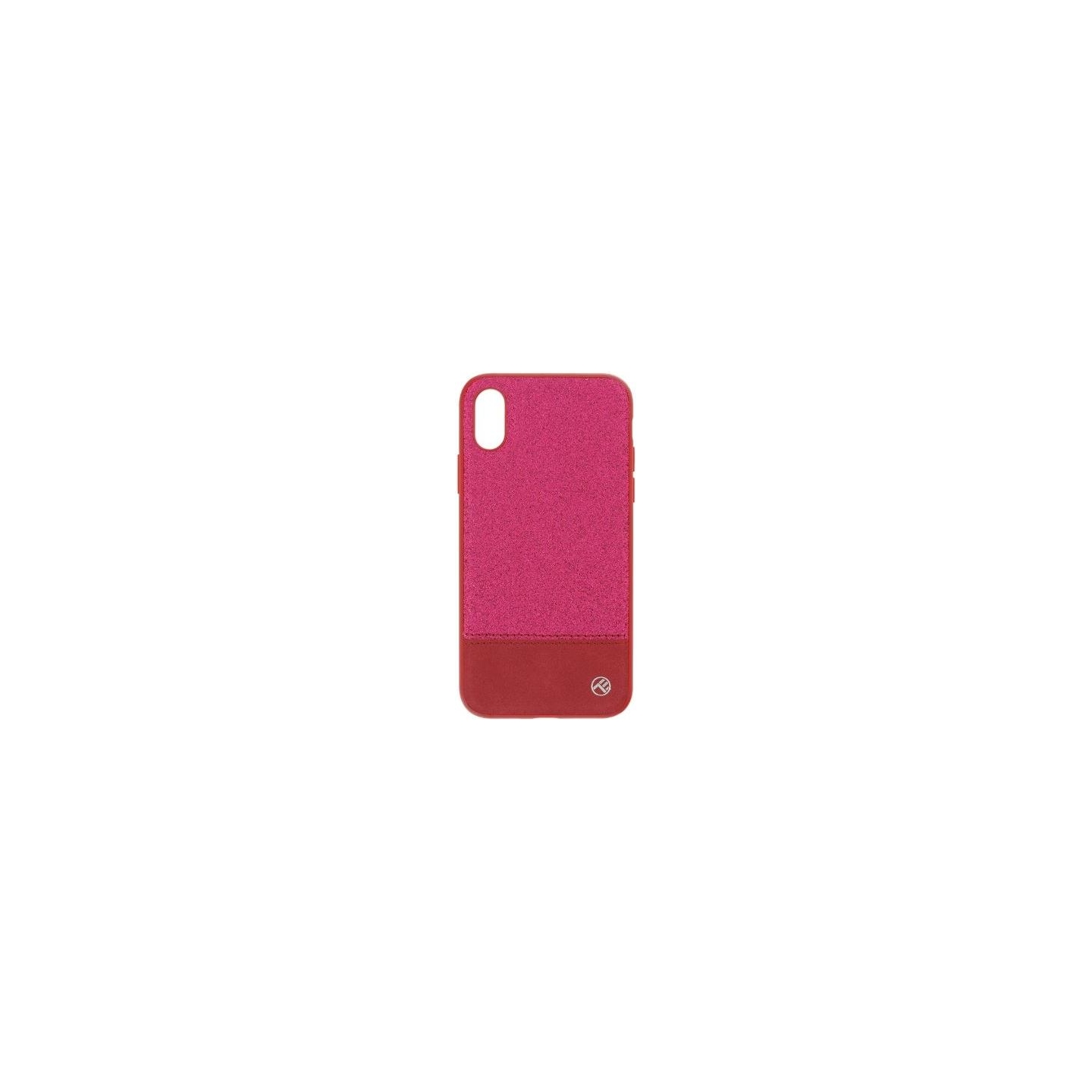 Tellur Cover Synthetic Leather Glitter II for iPhone X/XS pink