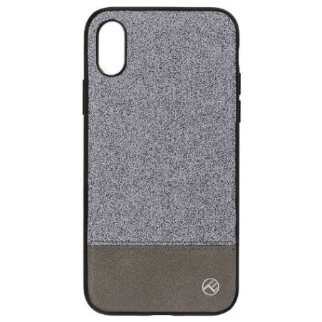 Tellur Cover Synthetic Leather Glitter II for iPhone X/XS silver