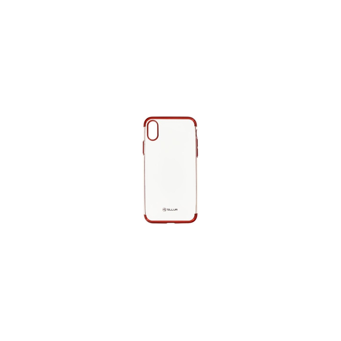 Tellur Cover Silicone Electroplated for iPhone X/XS red