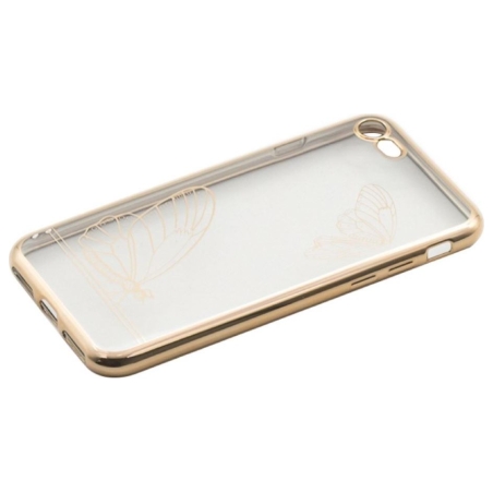 Tellur Cover Silicone for iPhone 7 Butterfly gold