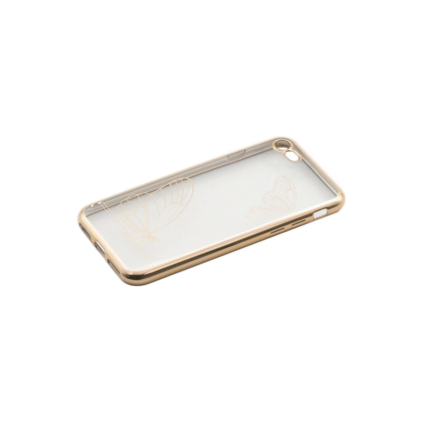 Tellur Cover Silicone for iPhone 7 Butterfly gold