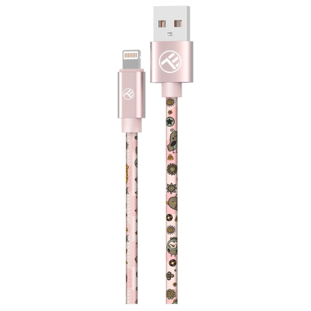 Tellur Graffiti USB to Lightning Cable 3A 1m Pink