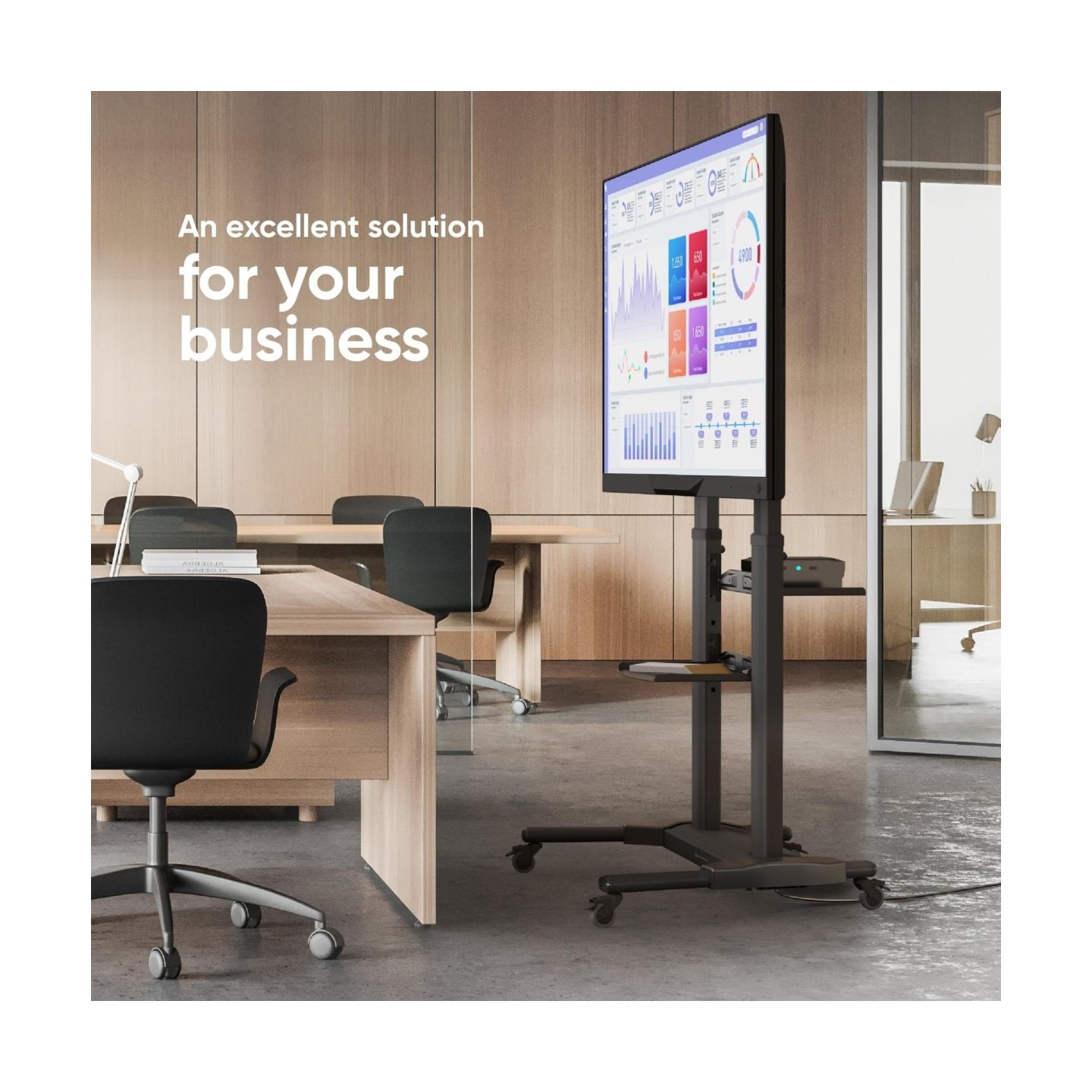 Onkron TV SET ACC MOBILE STAND/40-80"/BLACK TS2771-B ONKRON