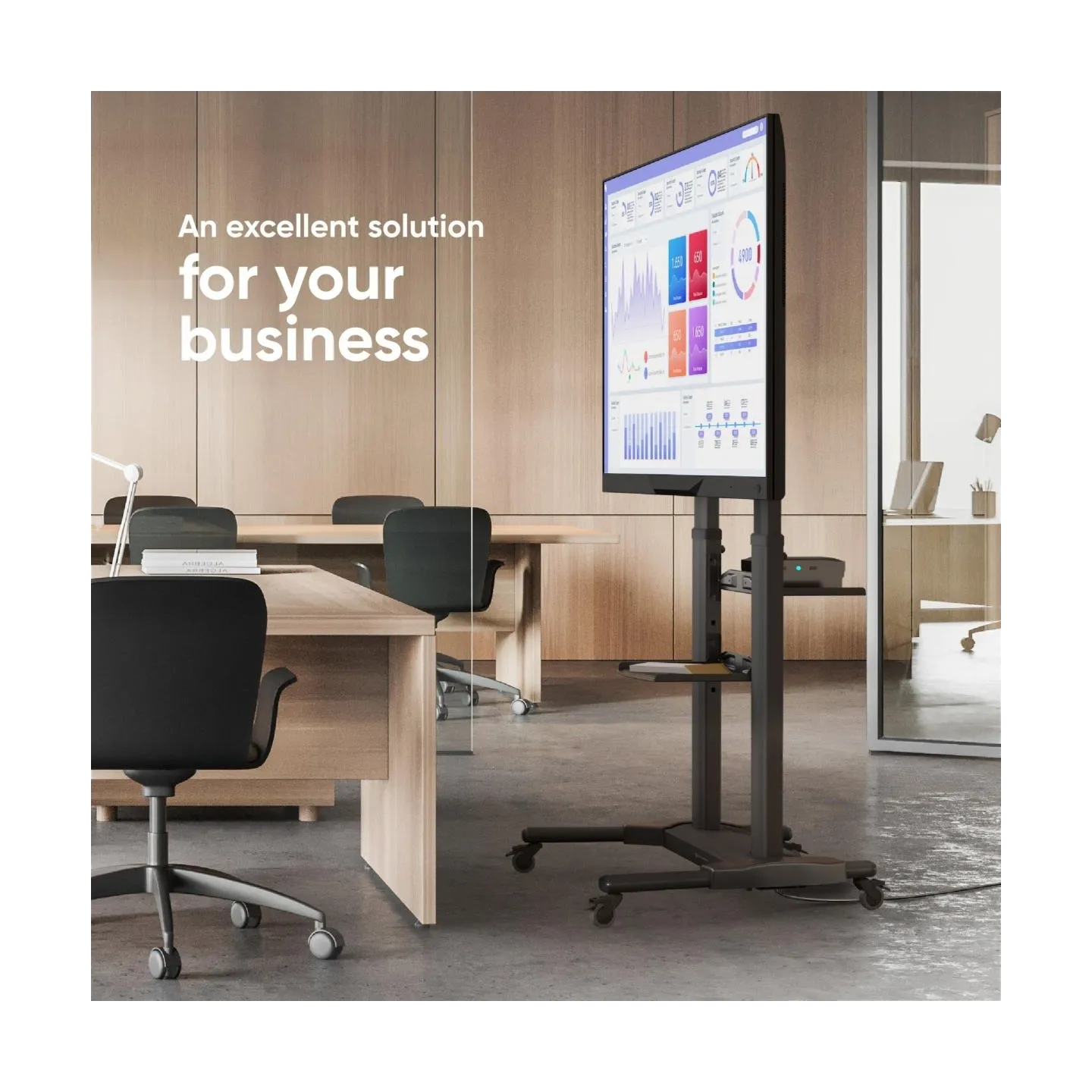 Onkron TV SET ACC MOBILE STAND/40-80"/BLACK TS2771-B ONKRON