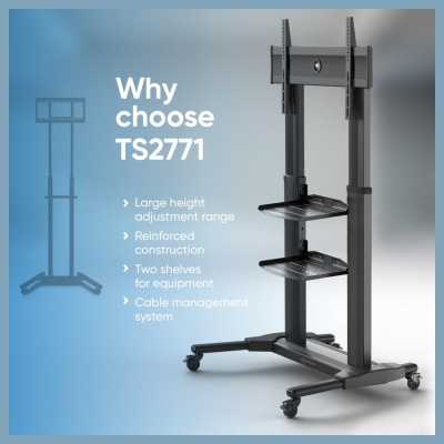 Onkron TV SET ACC MOBILE STAND/40-80"/BLACK TS2771-B ONKRON