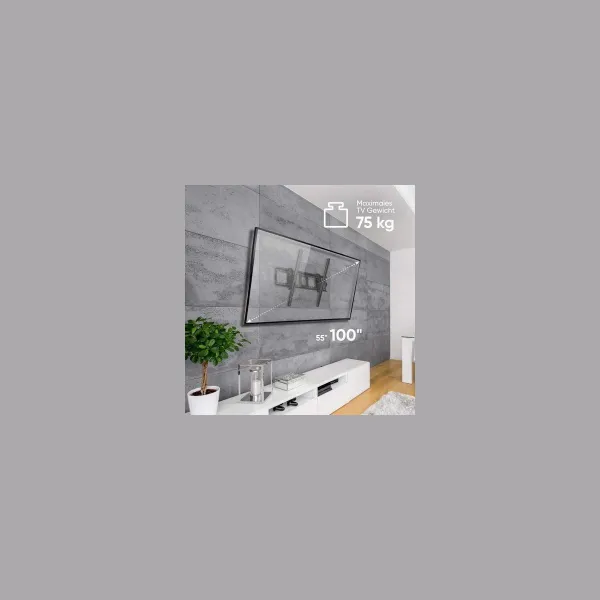 Onkron TV SET ACC WALL MOUNT/55-100"/BLACK UT4-B ONKRON