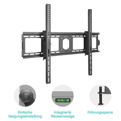 Onkron TV SET ACC WALL MOUNT/55-100"/BLACK UT4-B ONKRON