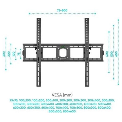 Onkron TV SET ACC WALL MOUNT/55-100"/BLACK UT4-B ONKRON