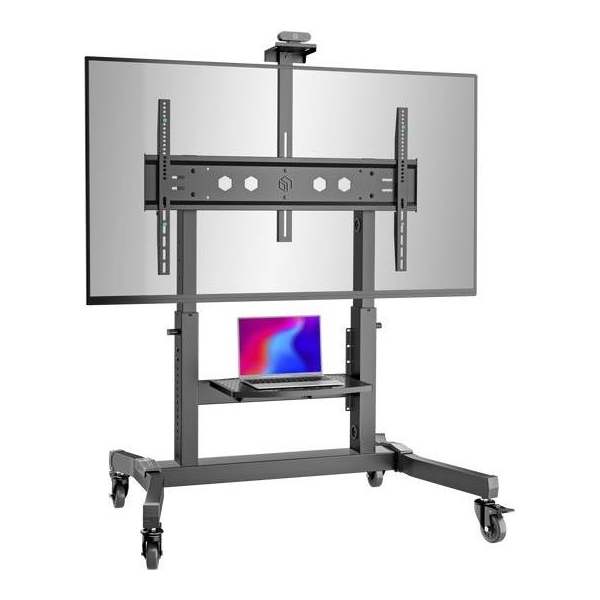 Onkron Mobile TV Stand Rolling TV Cart for 50 to 100-Inch Screens up to 120 kg, black