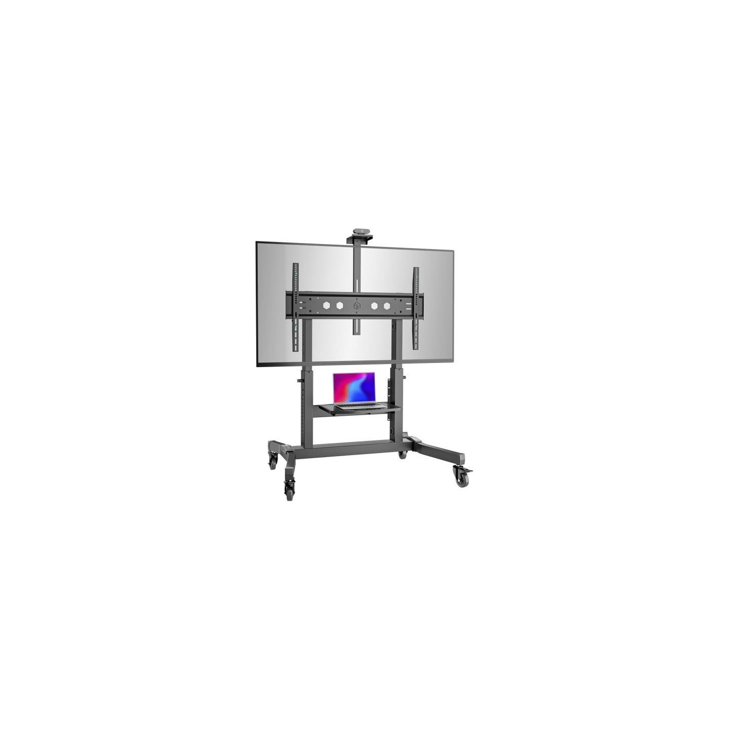 Onkron Mobile TV Stand Rolling TV Cart for 50 to 100-Inch Screens up to 120 kg, black
