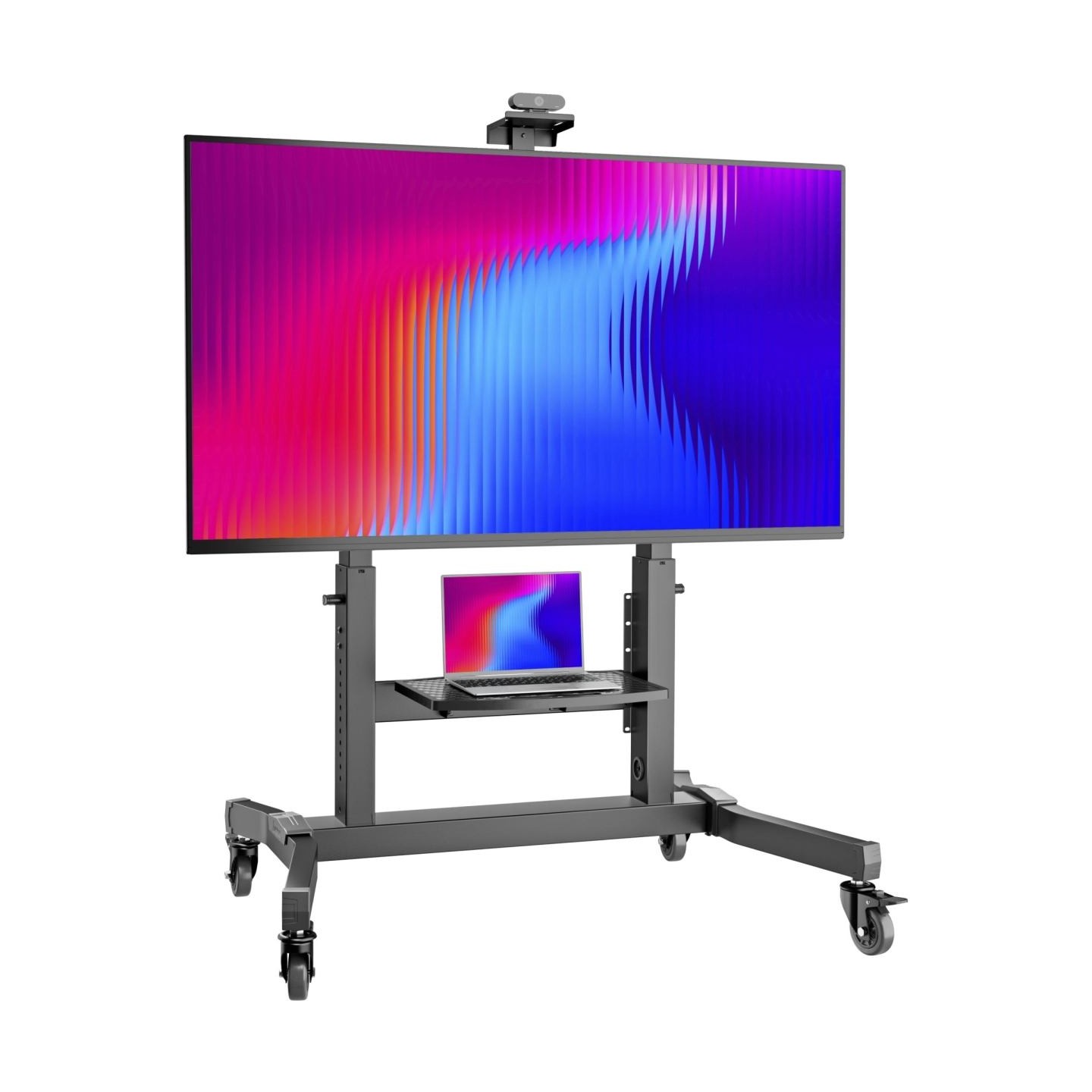 Onkron Mobile TV Stand Rolling TV Cart for 50 to 100-Inch Screens up to 120 kg, black