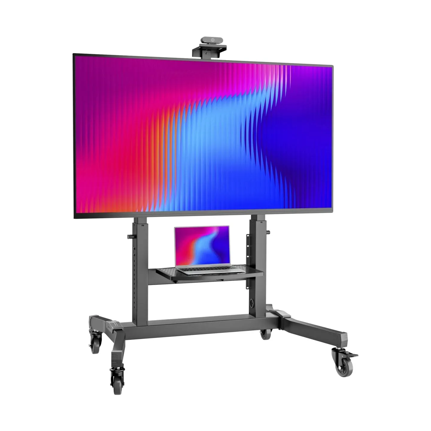 Onkron Mobile TV Stand Rolling TV Cart for 50 to 100-Inch Screens up to 120 kg, black