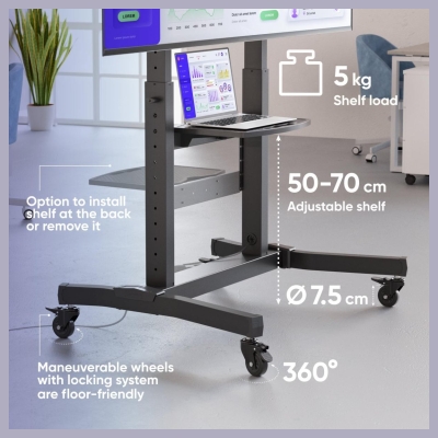 Onkron TV SET ACC MOBILE STAND/50-100" BLACK TS1991-B ONKRON