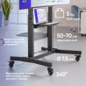 Onkron Mobile TV Stand Rolling TV Cart for 50 to 100-Inch Screens up to 120 kg, black