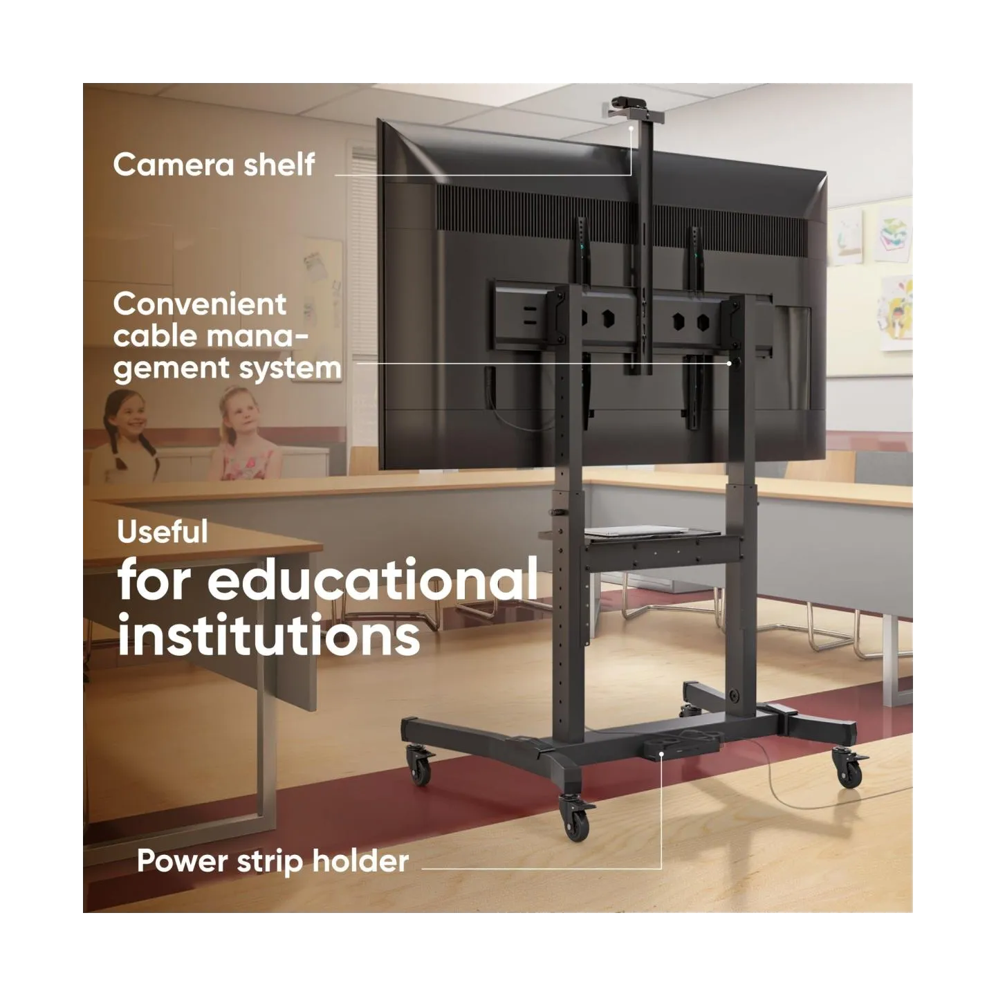 Onkron TV SET ACC MOBILE STAND/50-100" BLACK TS1991-B ONKRON