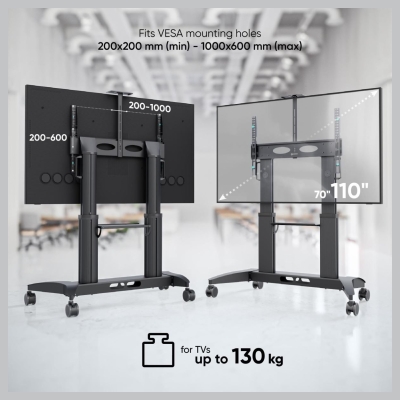 Onkron TV SET ACC MOBILE STAND/70-110" BLACK TS2821-B ONKRON