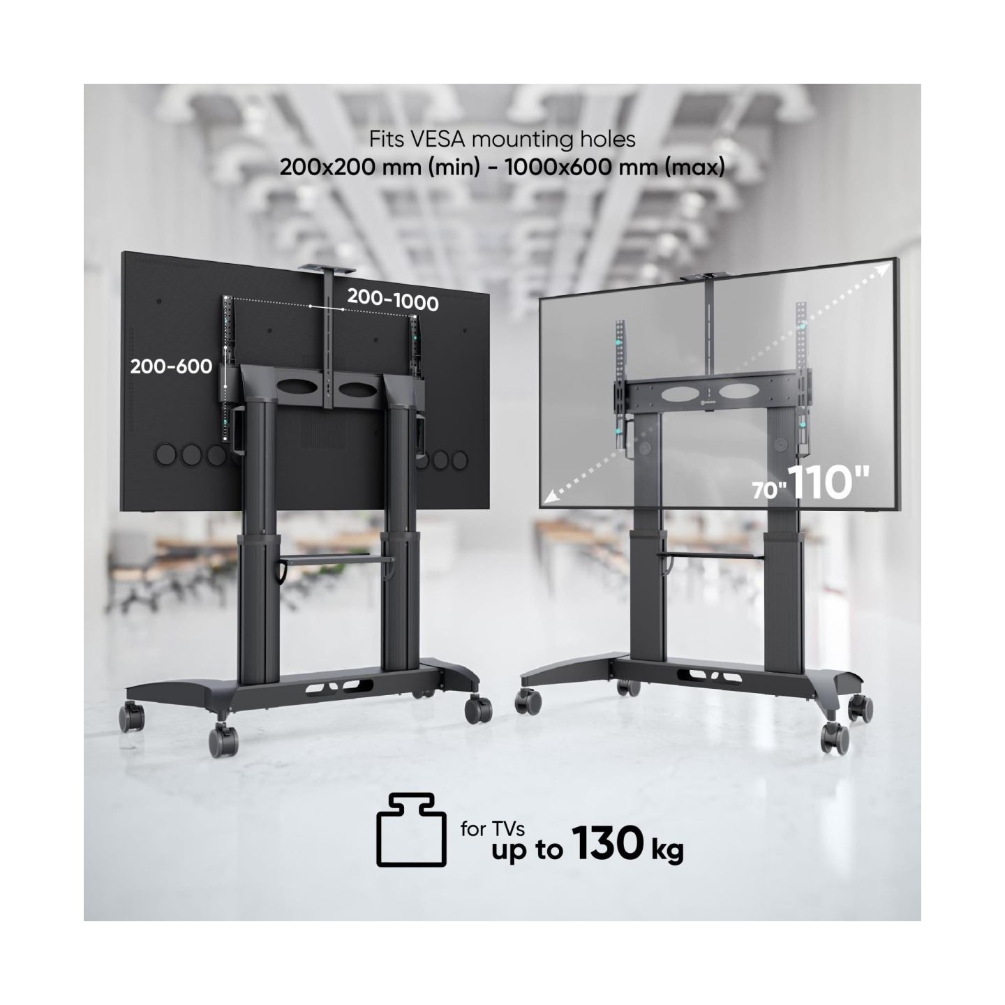 Onkron TV SET ACC MOBILE STAND/70-110" BLACK TS2821-B ONKRON