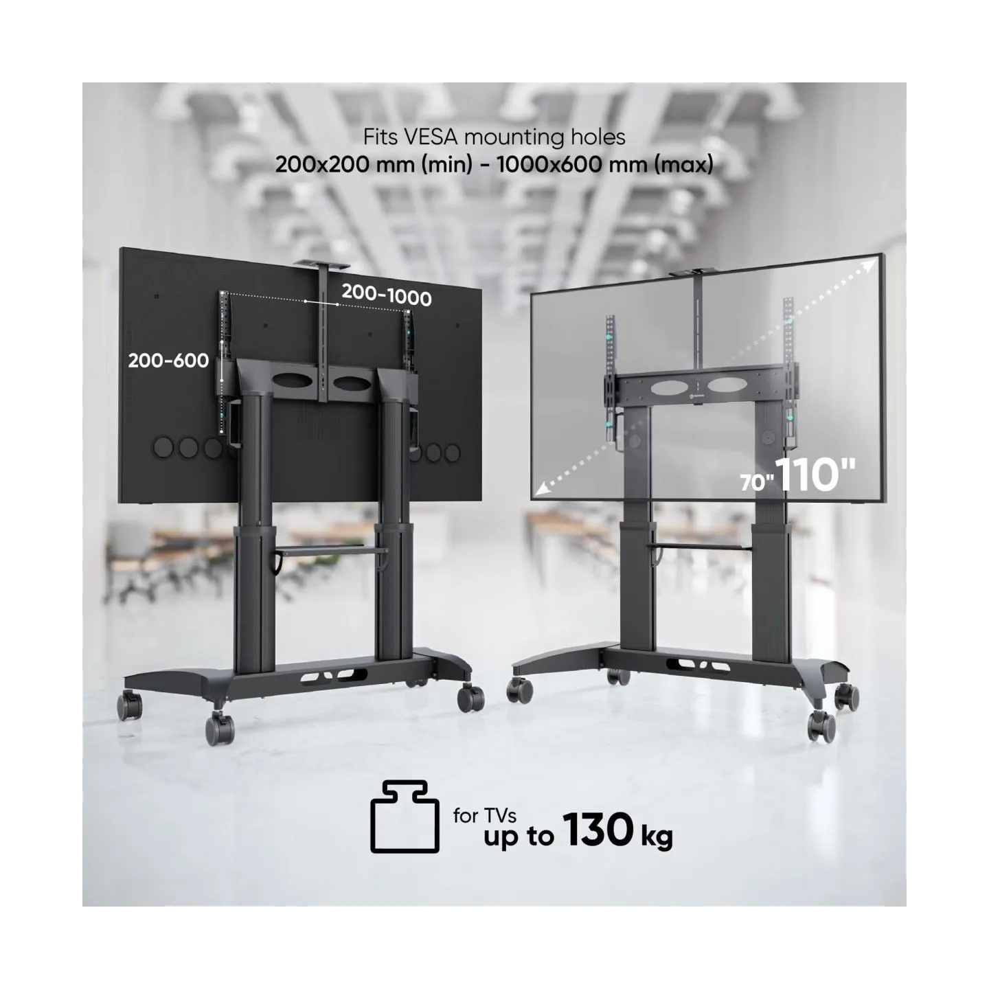 Onkron TV SET ACC MOBILE STAND/70-110" BLACK TS2821-B ONKRON