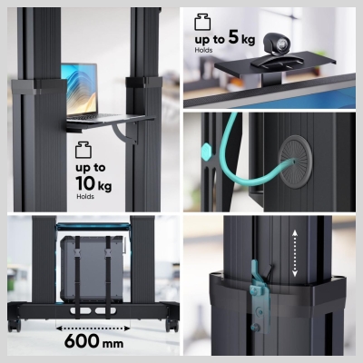 Onkron TV SET ACC MOBILE STAND/70-110" BLACK TS2821-B ONKRON