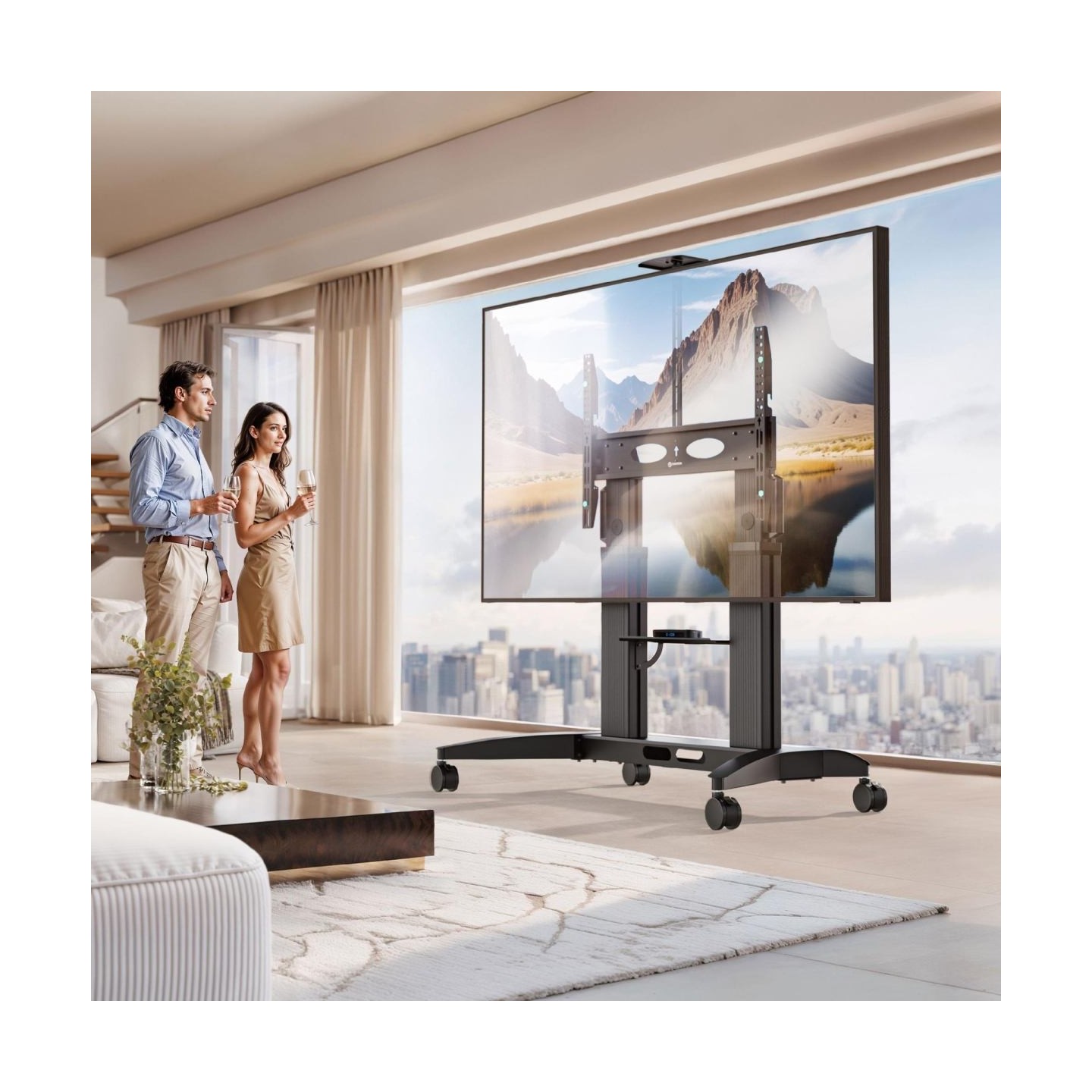 Onkron TV SET ACC MOBILE STAND/70-110" BLACK TS2821-B ONKRON