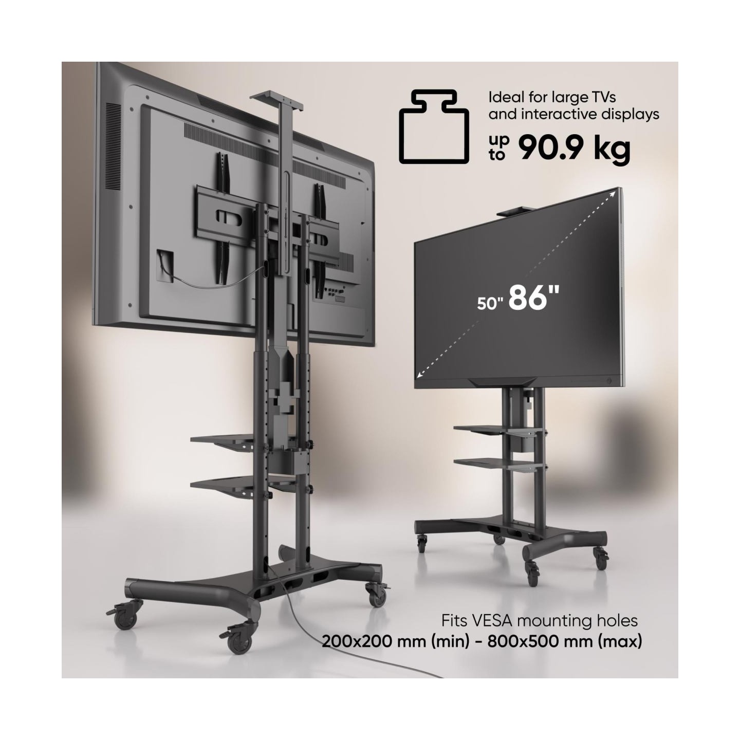 Onkron TV SET ACC MOTOR. MOBILE STAND/50-86" BLACK TS1881E-B ONKRON