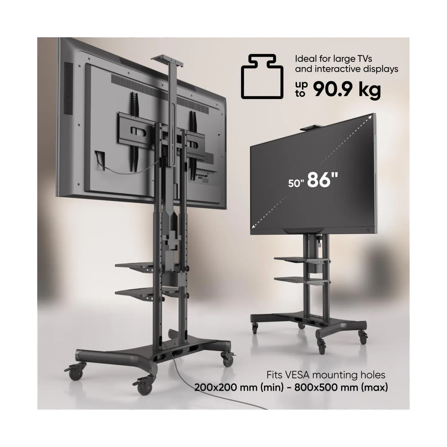 Onkron TV SET ACC MOTOR. MOBILE STAND/50-86" BLACK TS1881E-B ONKRON