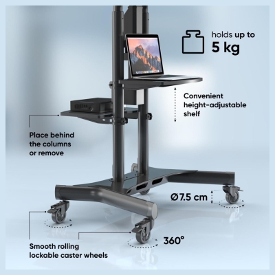 Onkron TV SET ACC MOTOR. MOBILE STAND/50-86" BLACK TS1881E-B ONKRON