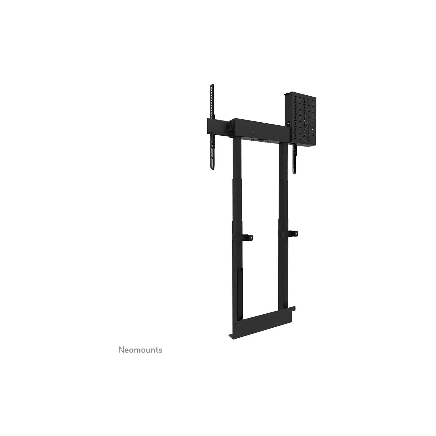 Neomounts BY NEWSTAR MOTORISED WALL STAND INCL. STORAGE BOX, 10 CM. WHEELS VESA 100X100 UP TO 800X600 BLACK