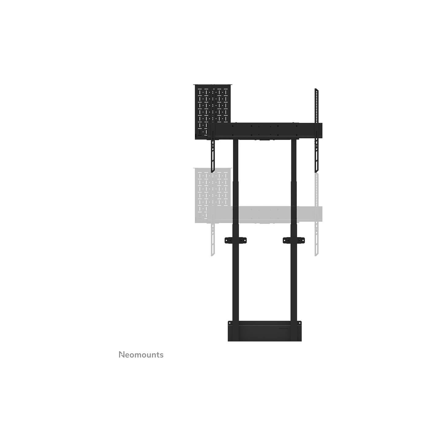 Neomounts BY NEWSTAR MOTORISED WALL STAND INCL. STORAGE BOX, 10 CM. WHEELS VESA 100X100 UP TO 800X600 BLACK