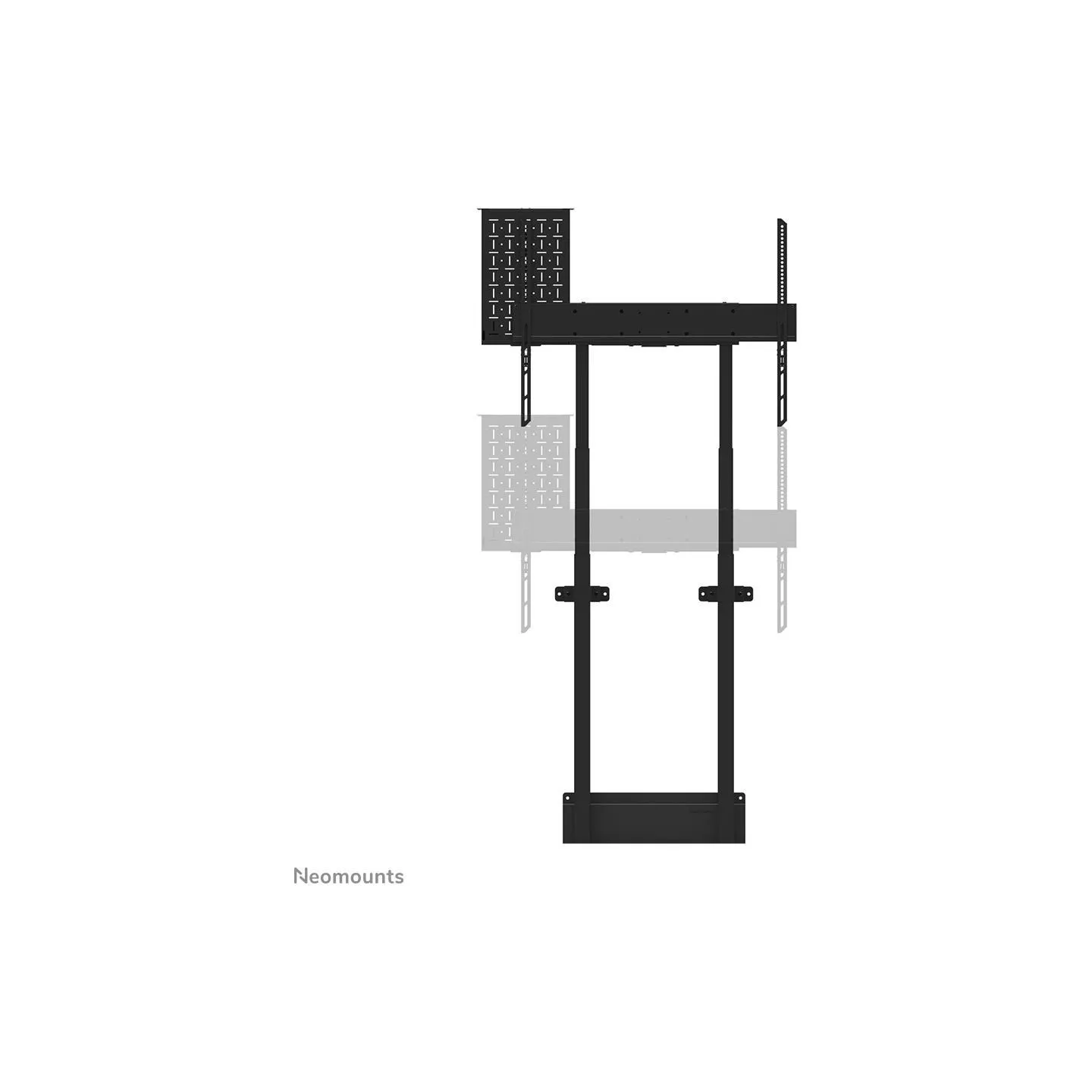Neomounts BY NEWSTAR MOTORISED WALL STAND INCL. STORAGE BOX, 10 CM. WHEELS VESA 100X100 UP TO 800X600 BLACK