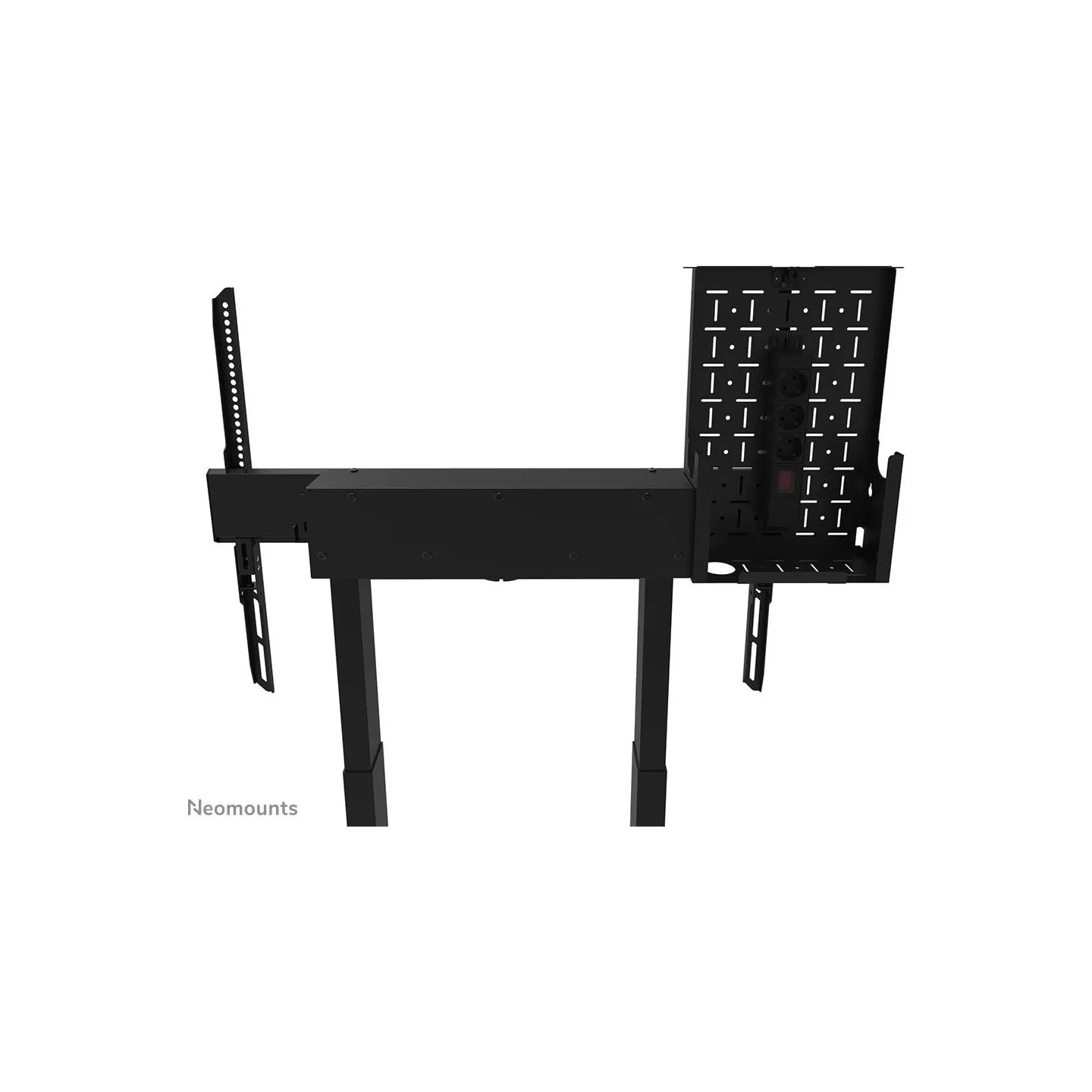 Neomounts BY NEWSTAR MOTORISED WALL STAND INCL. STORAGE BOX, 10 CM. WHEELS VESA 100X100 UP TO 800X600 BLACK