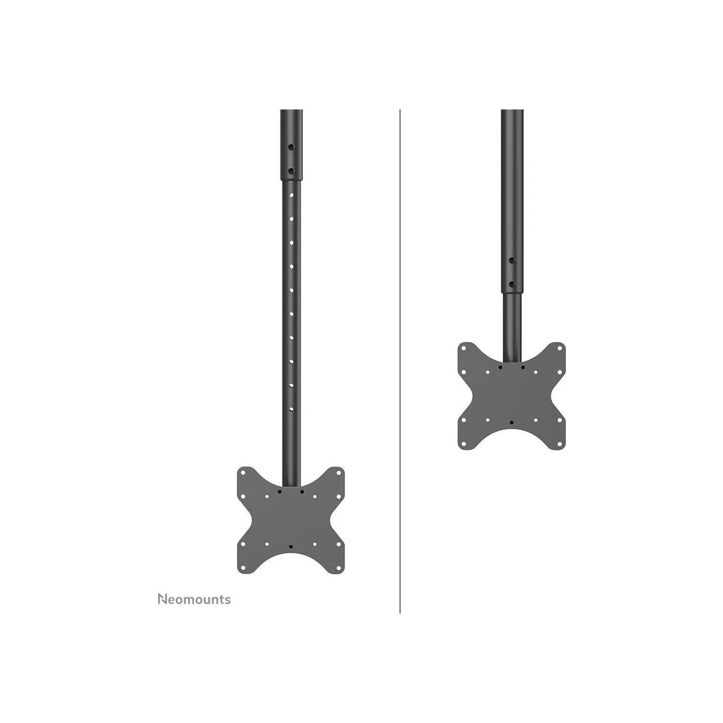 Neomounts CL35-340BL12 Monitor/TV mount Ceiling | Adjustable Height, Rotate, Tilt, Swivel | 23-42 " | Maximum weight (capacity) 