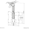 Neomounts NEWSTAR FLAT SCREEN CEILING MOUNT (HEIGHT: 26,5-40 CM) 10-40" BLACK