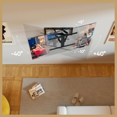 Onkron TV SET ACC WALL MOUNT /32-90"/BLACK SM6-B ONKRON