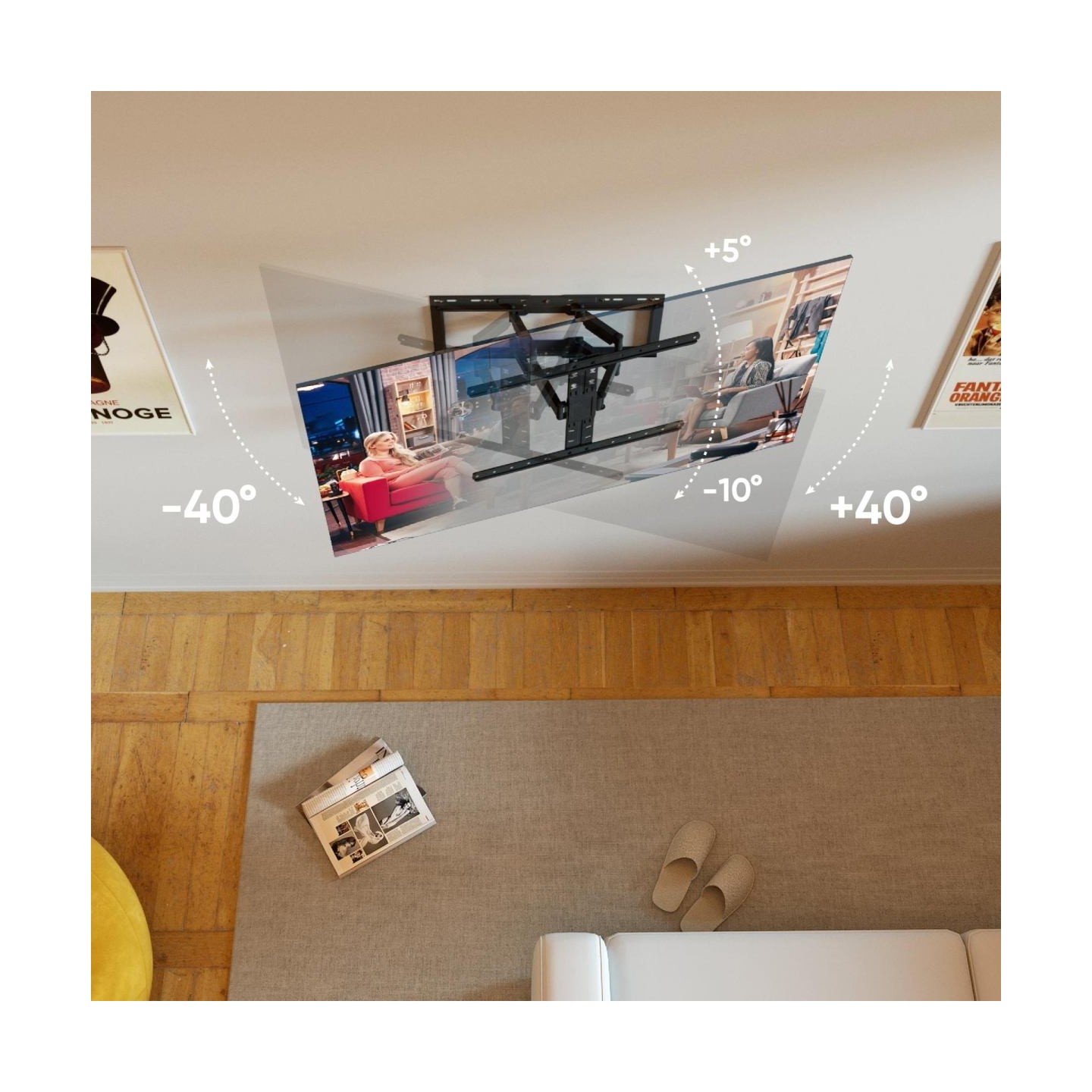 Onkron TV SET ACC WALL MOUNT /32-90"/BLACK SM6-B ONKRON