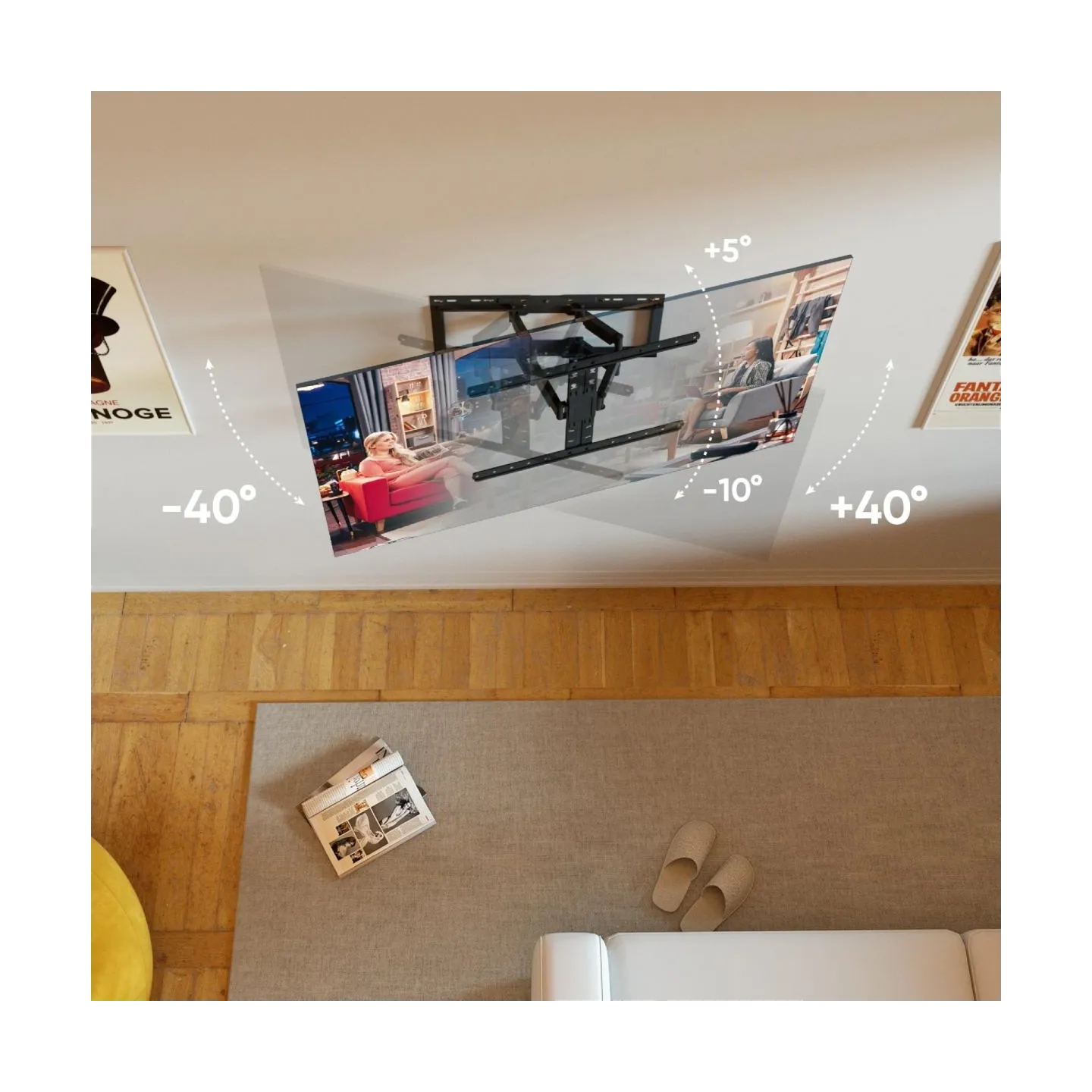 Onkron TV SET ACC WALL MOUNT /32-90"/BLACK SM6-B ONKRON