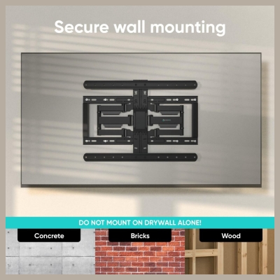 Onkron TV SET ACC WALL MOUNT /32-90"/BLACK SM6-B ONKRON