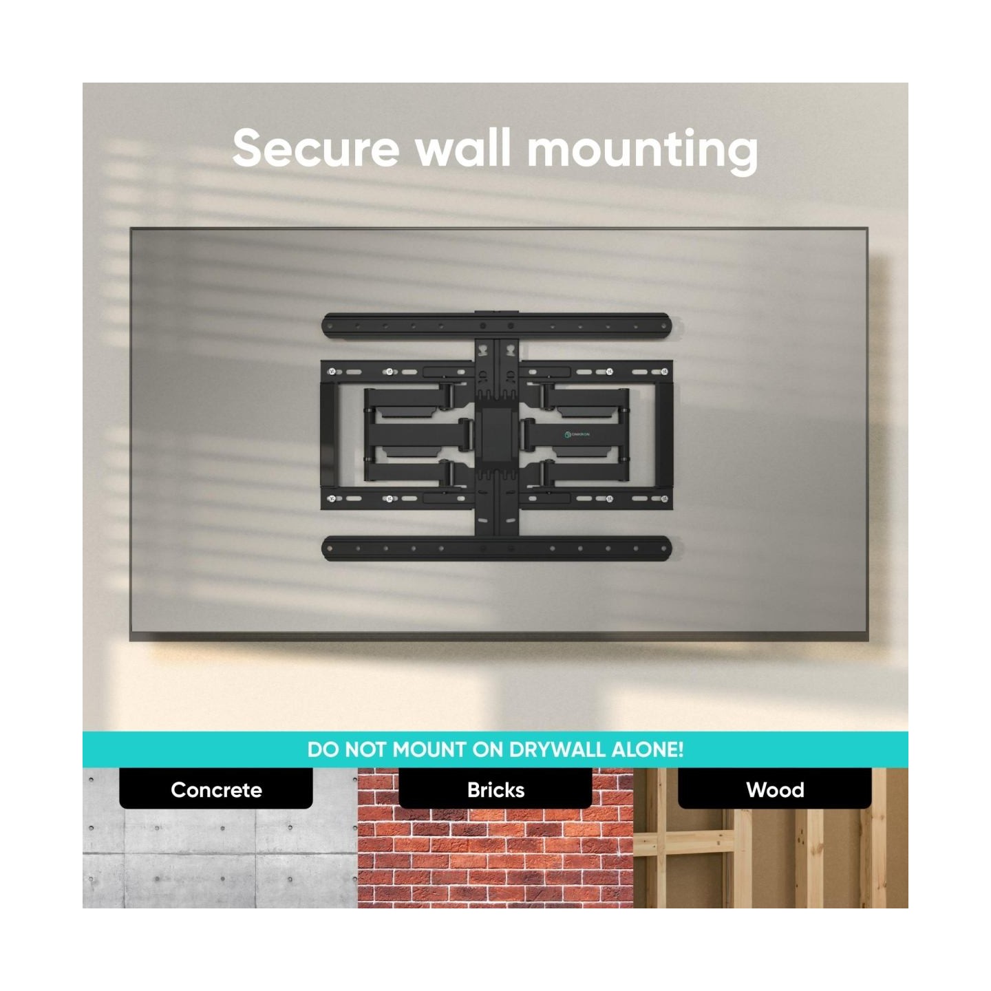 Onkron TV SET ACC WALL MOUNT /32-90"/BLACK SM6-B ONKRON