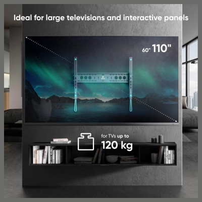 Onkron TV SET ACC WALL MOUNT/60-110"/BLACK UT12-B ONKRON