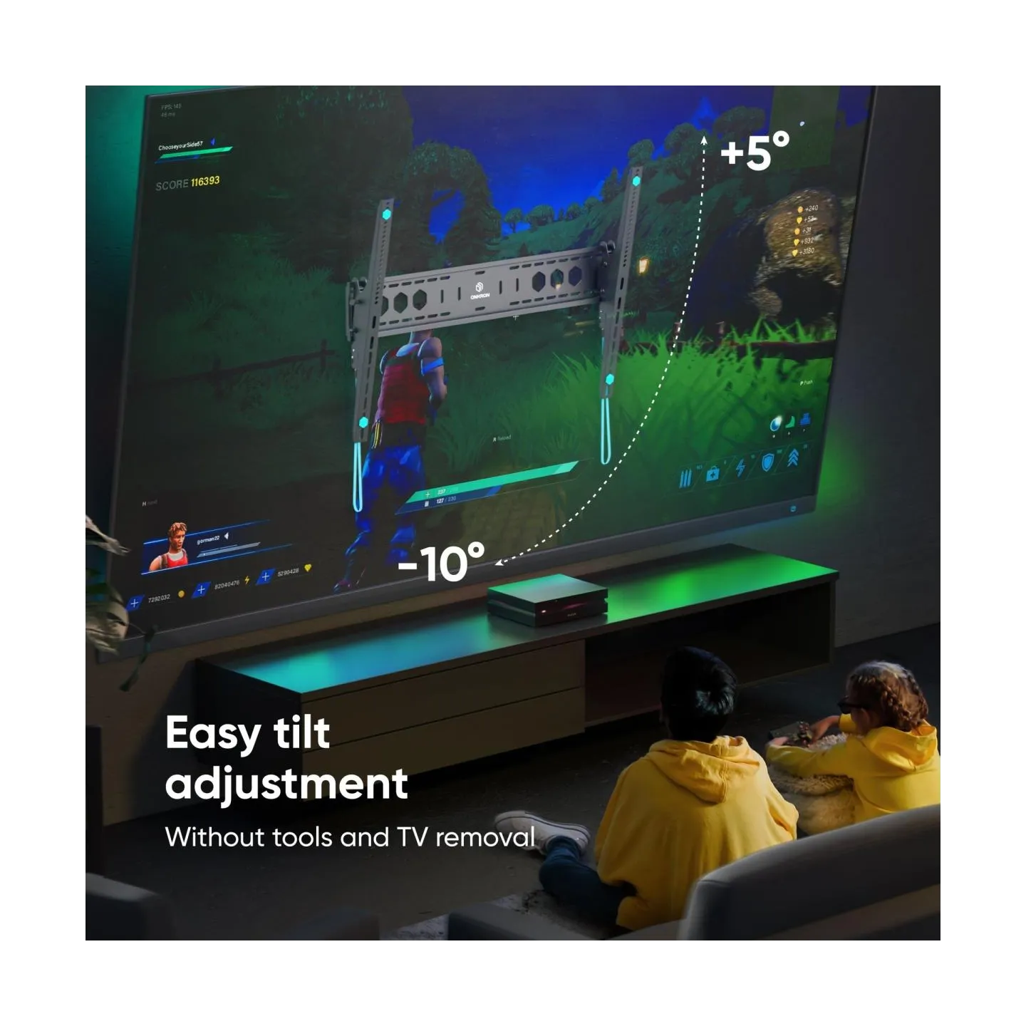 Onkron TV SET ACC WALL MOUNT/60-110"/BLACK UT12-B ONKRON