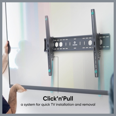 Onkron TV SET ACC WALL MOUNT/60-110"/BLACK UT12-B ONKRON