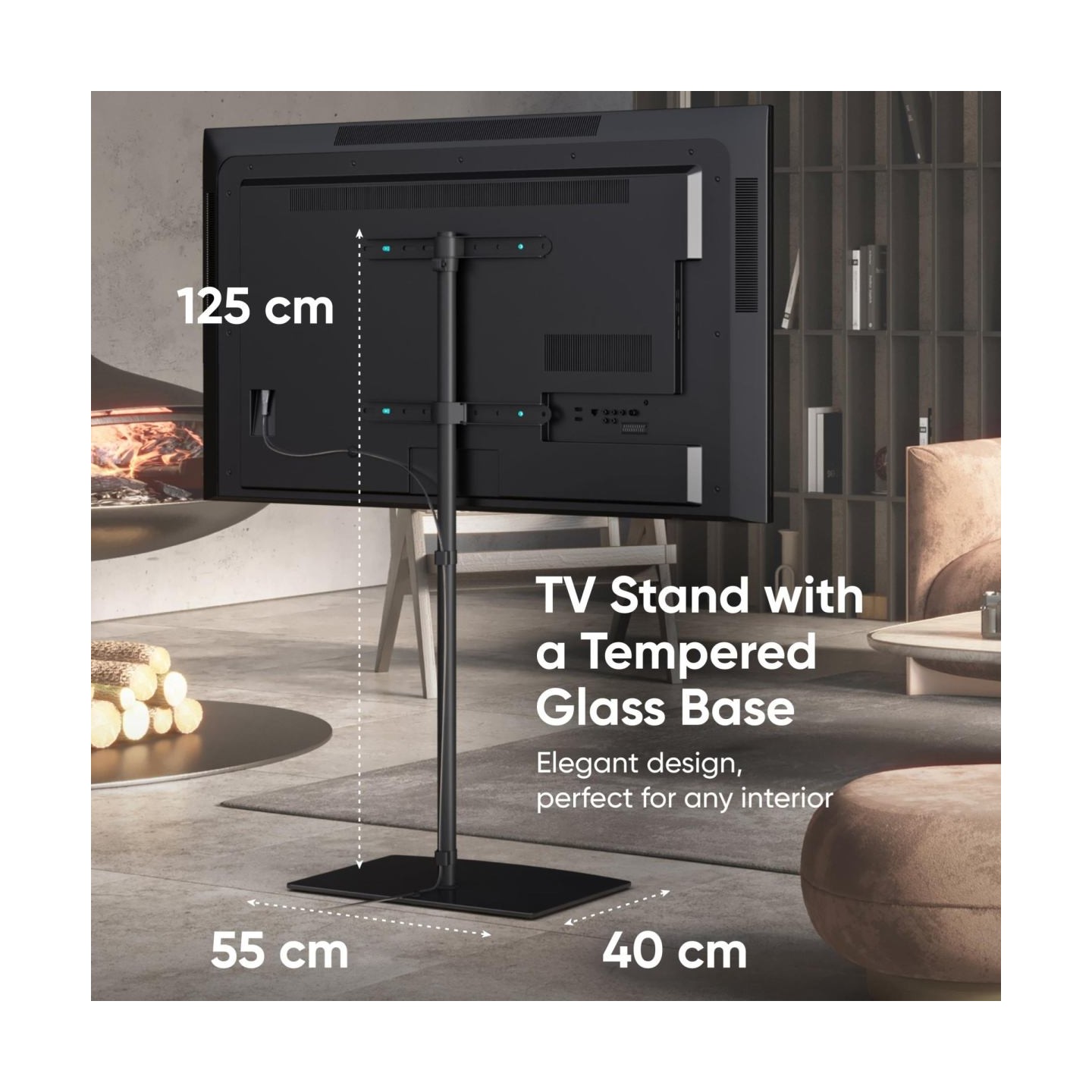 Onkron TV SET ACC FLOOR STAND /30-60"/BLACK TS5065-B ONKRON