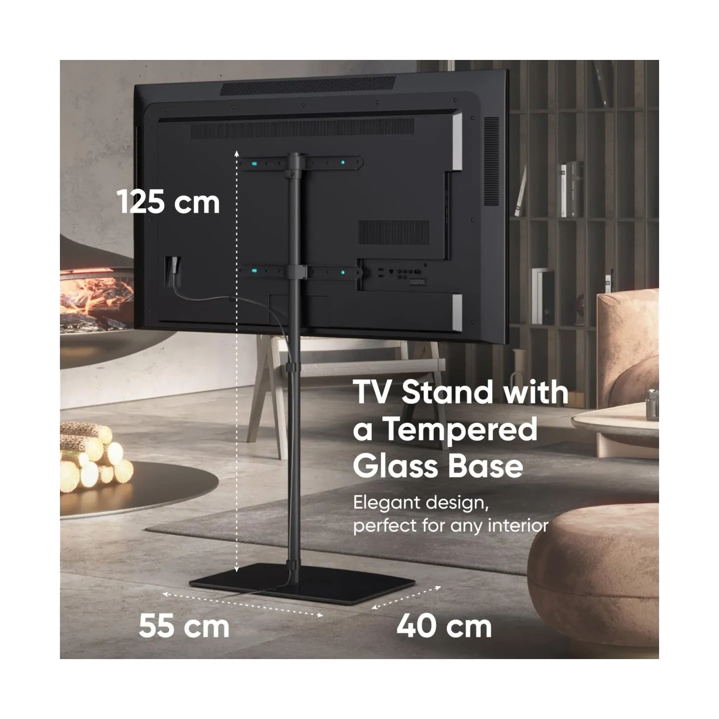 Onkron TV SET ACC FLOOR STAND /30-60"/BLACK TS5065-B ONKRON
