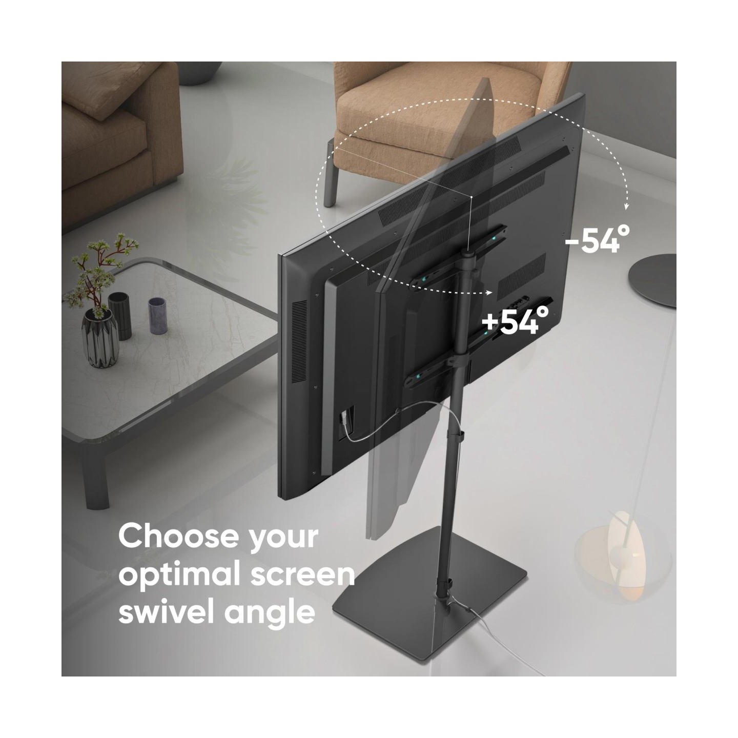 Onkron TV SET ACC FLOOR STAND /30-60"/BLACK TS5065-B ONKRON