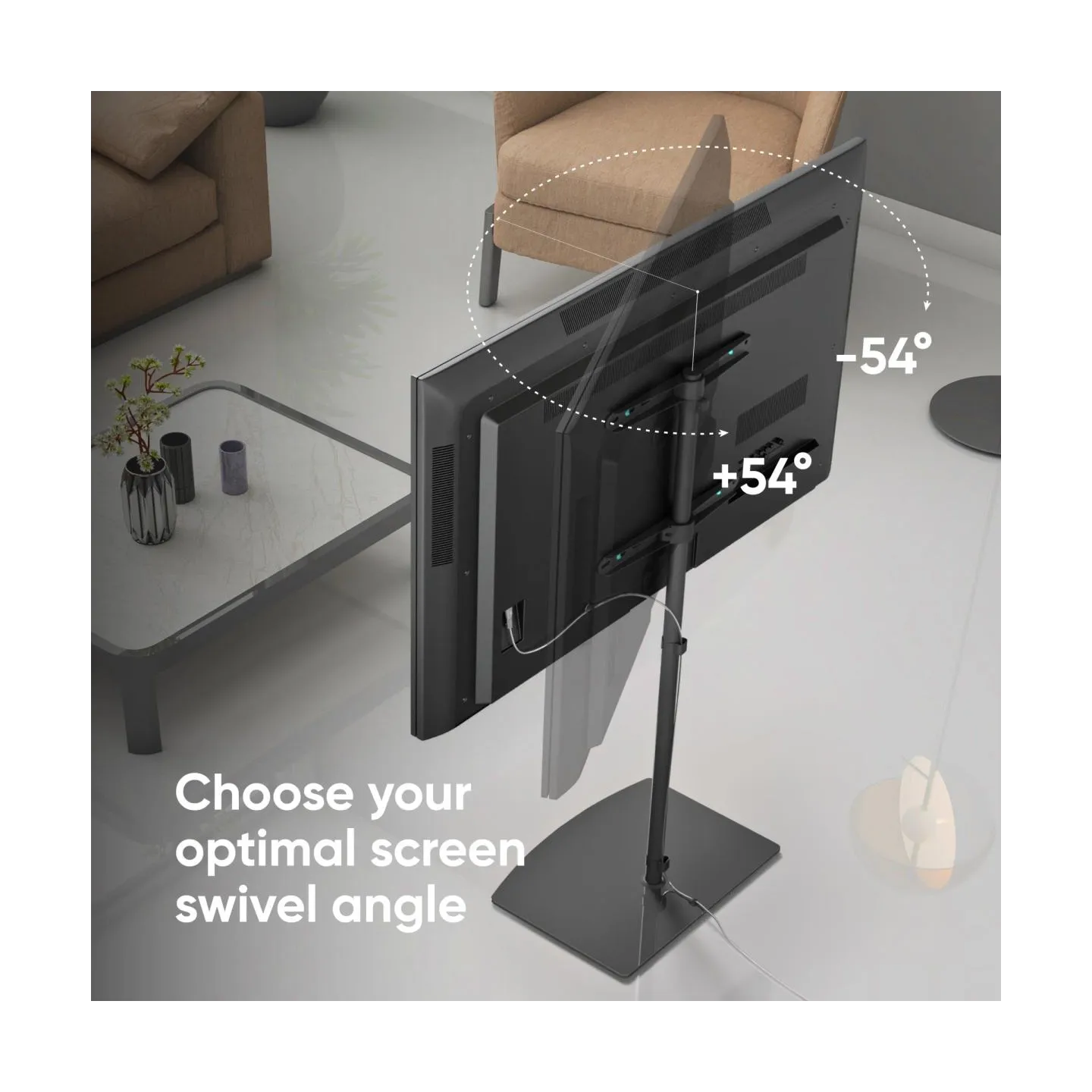 Onkron TV SET ACC FLOOR STAND /30-60"/BLACK TS5065-B ONKRON